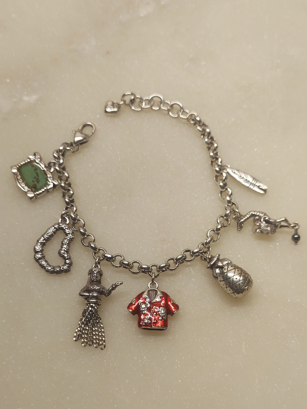 FLASH SALE!🔥 Brighton Hawaii Charm Bracelet Hula Pineapple Mermaid Surfboard +!